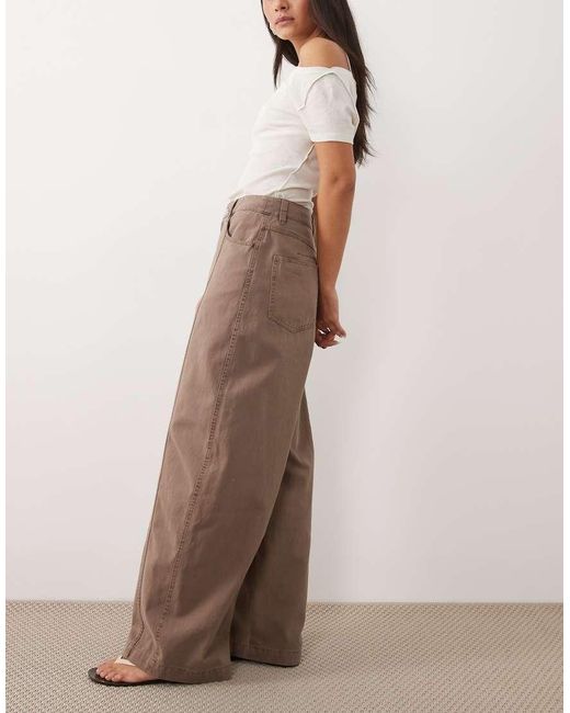 ASOS Natural Barrel Trousers