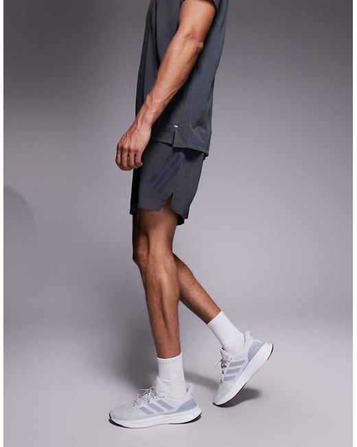 Adidas Originals Blue Adidas Running Adi365 Shorts With 3 Sripes for men