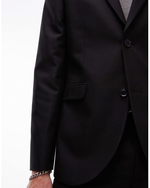 Topman Black Skinny Suit Jacket for men