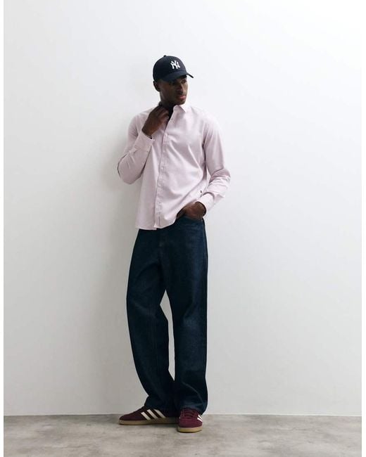 Boss Purple Regular Fit Piqué Shirt for men