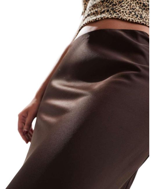 Vila White Satin Maxi Skirt