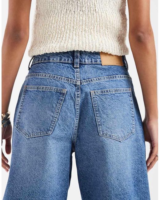 ASOS Blue Circular Design Collection Denim Bermuda Shorts