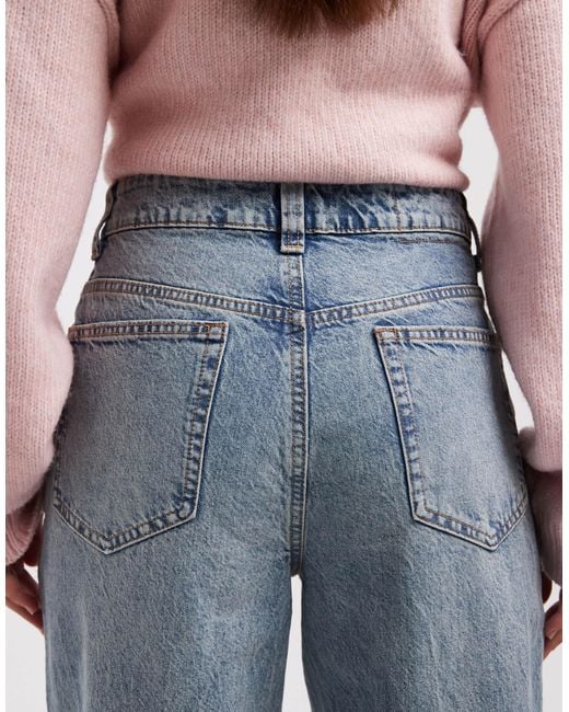 ASOS Blue Wide Leg Dad Jeans