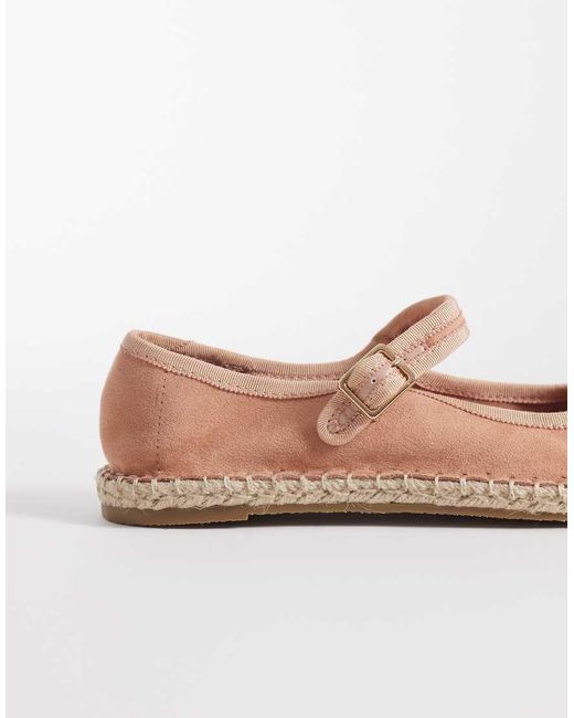 ASOS Pink Jasmine Mary Jane Espadrille Ballet