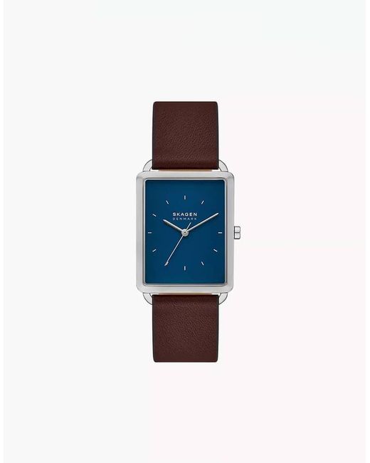 Skagen Blue Hagen Three-Hand, Stainless Steel Watch for men