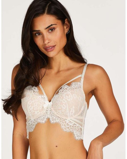 Hunkemöller White Marilee Padded Underwired Longline Bra