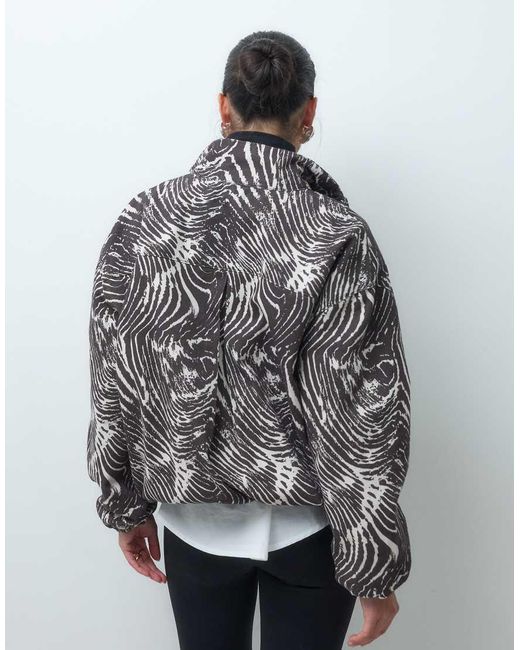 ASOS Gray Denim Funnel Neck Jacket