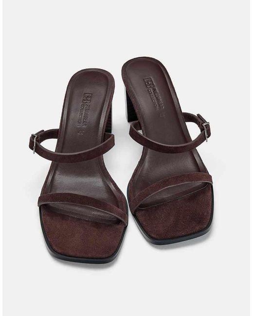 Pull&Bear Brown Heeled Sandals