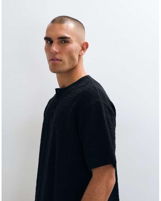 ASOS Blue Oversized Boxy T-shirt for men