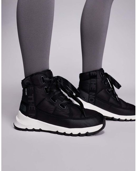 The North Face Black Thermoball Lace-Up Luxe Waterproof Boots