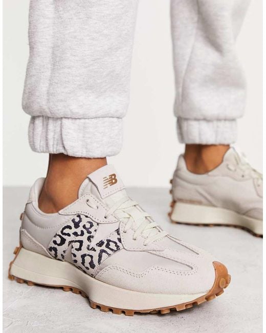 New Balance White 327 Trainers