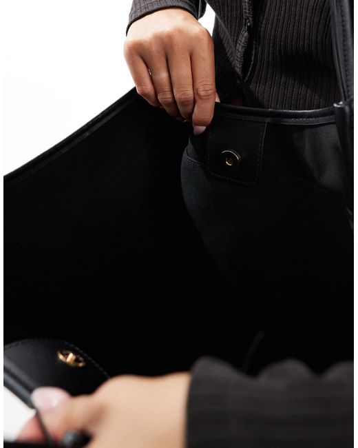 ASOS Black Weave Tubular Tote Bag