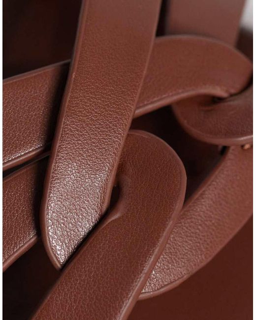 Raid Wide Fit Brown Toffee Flat Sandal Slides