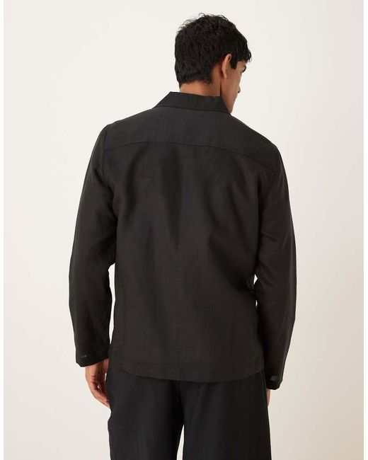 Camicia Giacca di Mango in Black da Uomo