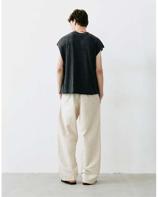 Pull&Bear White Rustic Joggers for men