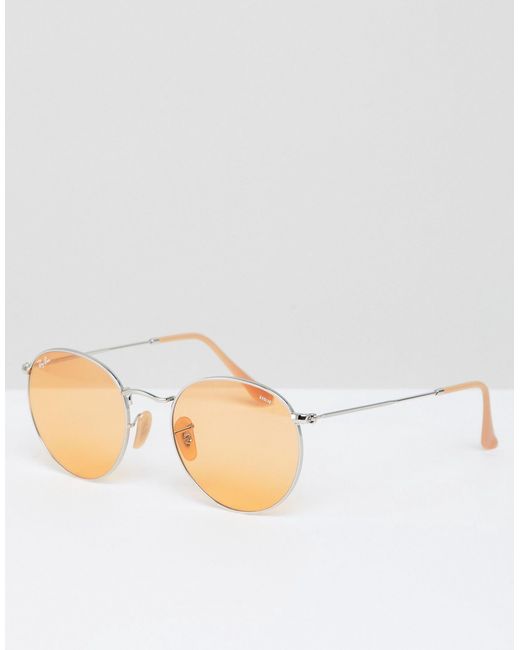 Ray-Ban 0rb3447 Round Sunglasses With Yellow Lens | Lyst UK
