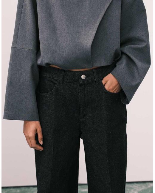 ASOS Black Deep Turn Up Jean