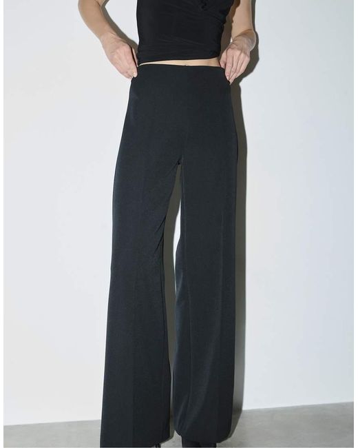 Stradivarius White Loose-fitting Smart Trousers