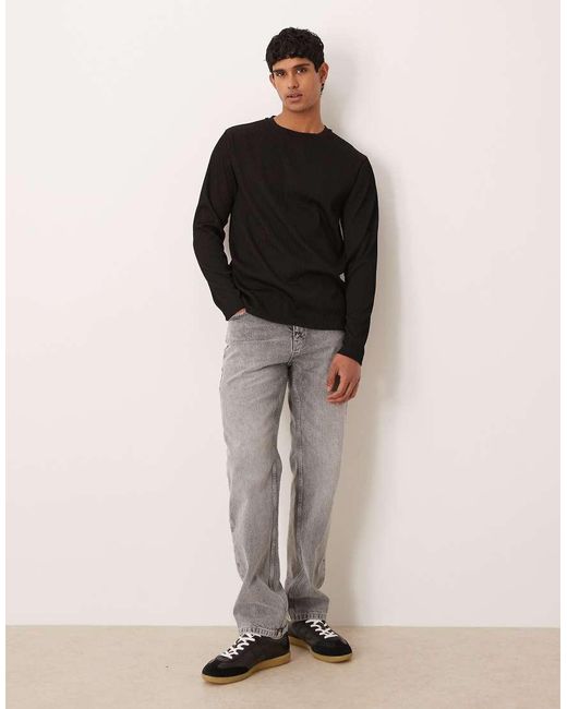 ASOS Black Long Sleeve T-shirt for men