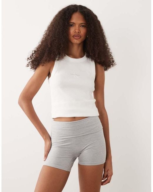 Cotton On White Ultra Soft Roll Over Short