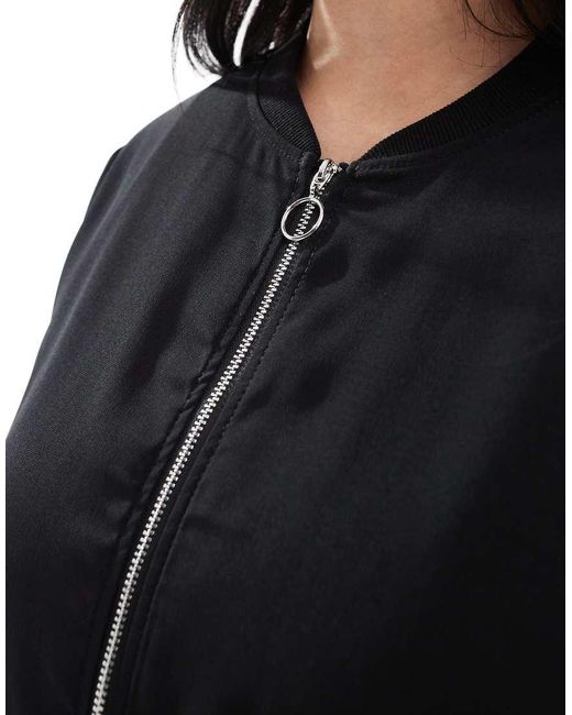 Vero Moda Blue Oversized Bomber Jacket