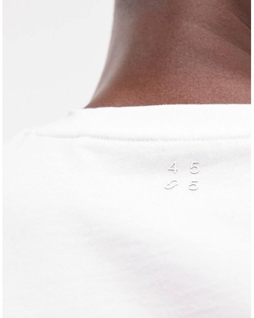 4505 White Heavyweight Cotton Regular Fit T-shirt With Quick Dry Finish for men