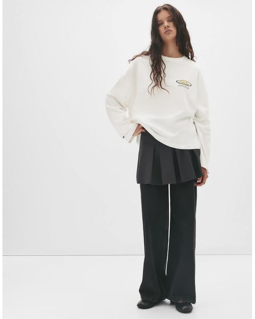 Pull&Bear White – t-shirt