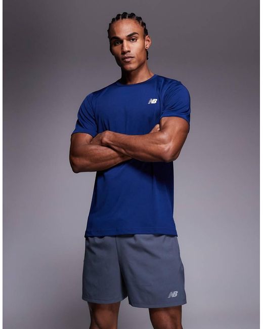 New Balance Blue Sport Essentials 5 Inch Shorts for men