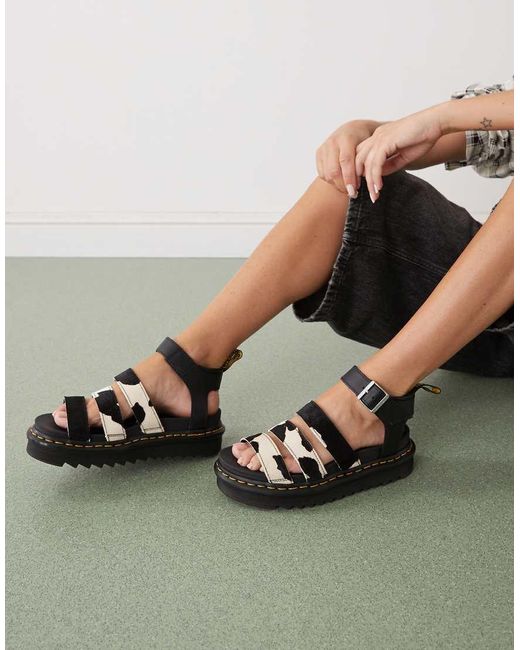 Dr. Martens Black Blaire Athena Sandals