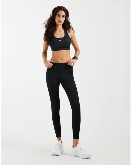 Nike Blue Swift Dri-Fit High Waisted 7/8 Leggings With Pocket