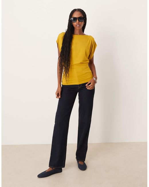 ASOS Yellow Modal Batwing Slouchy Top