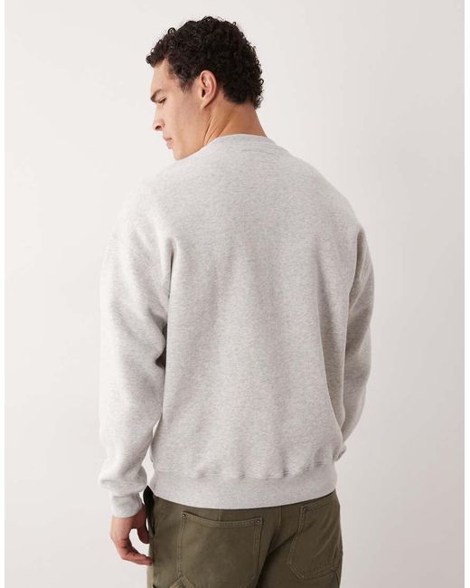 Abercrombie & Fitch White Icon Logo Sweatshirt for men