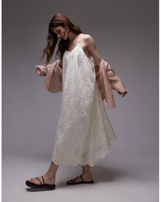 topshop embroidered dress BARCOS EMBROIDERED DRESS White 14 KIDS