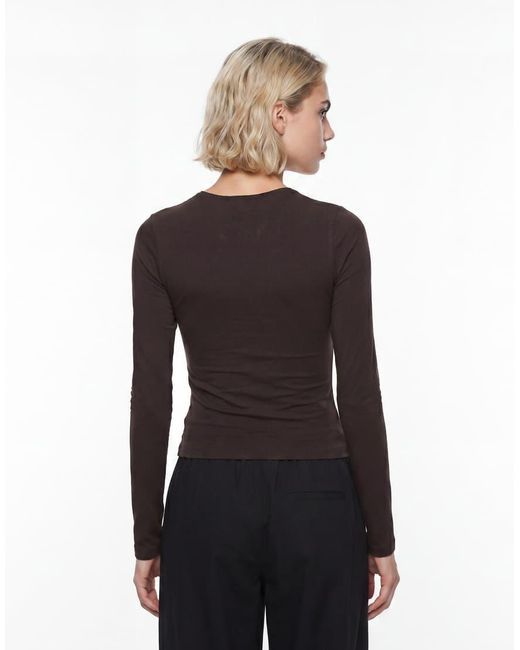 Weekday Black Flare Long Sleeve Top
