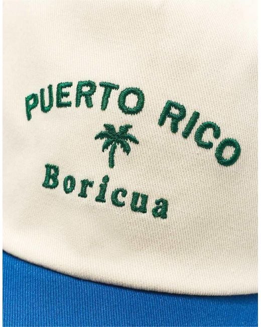 Pull&Bear Blue Puerto Rico Cap