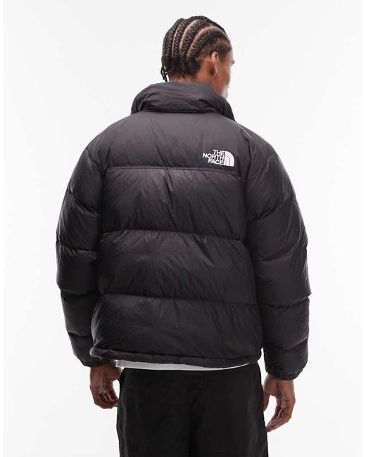 The North Face Gray Retro Nuptse Down Puffer Jacket for men