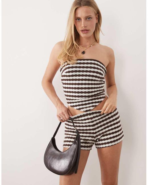Gina Tricot Black Co-ord Crochet Mini Shorts