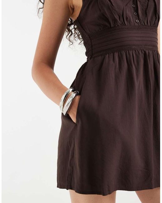 Hollister Black Scoop Neck A Line Mini Dress