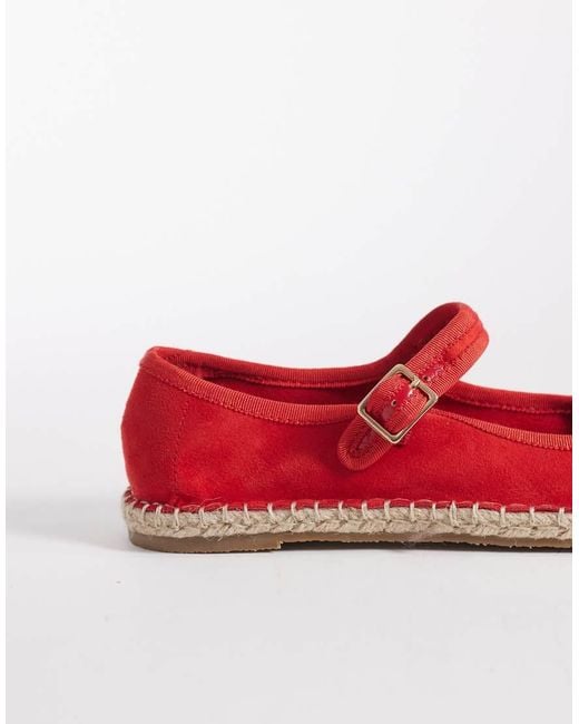 ASOS Red Jasmine Mary Jane Espadrille Ballet Flats