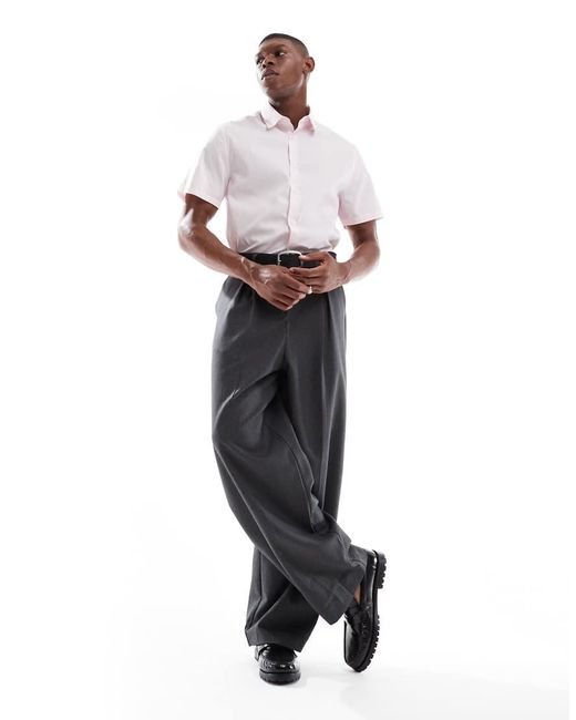 Camicia Elegante Regular di ASOS in White da Uomo