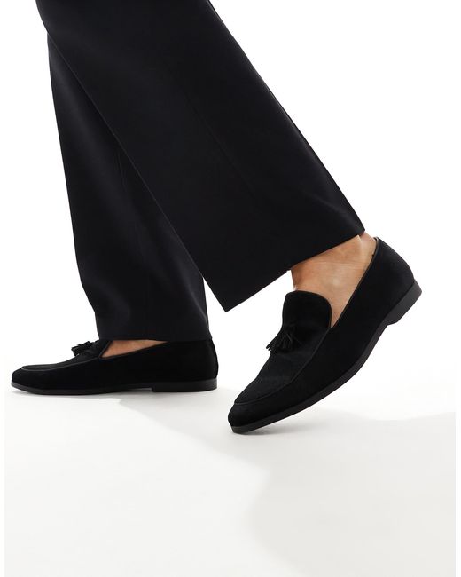 SEQWL – charlie – loafer aus samt in Black für Herren