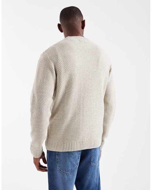Jack & Jones Blue Cable Knit Jumper for men