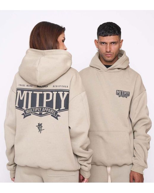 Sudadera Color Roca Extragrande Con Capucha Membership De -Neutro Multiply Apparel de color Natural