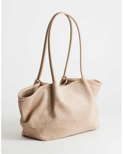 New Look Natural Slouch Weave Tote