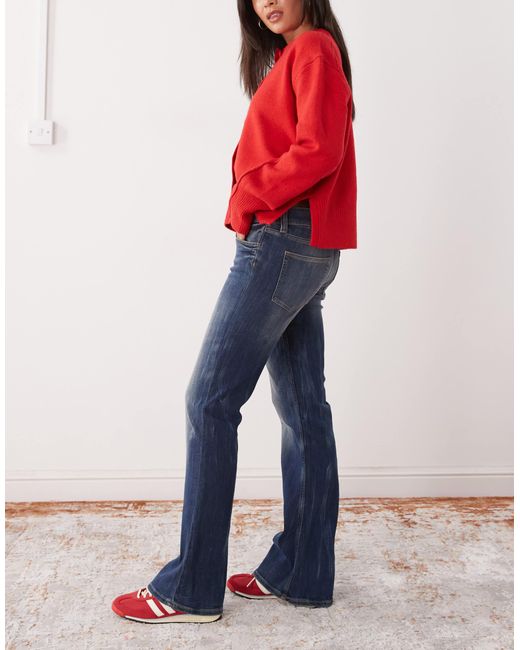 Cheap Monday Red Booty Bei Stretch Low Rise Bootcut Jeans