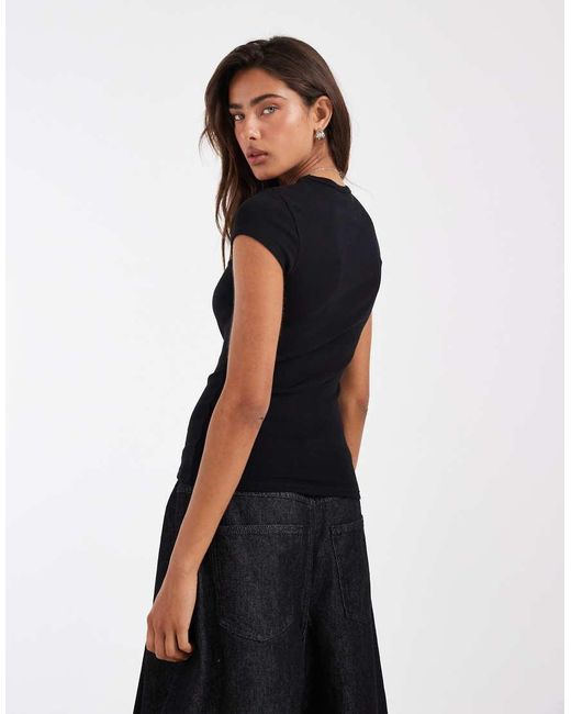 ASOS Black Fitted Short Sleeve Baby Tee