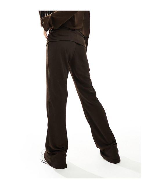 ONLY Black Fold Over Waistband Flare Co-ord Trouser