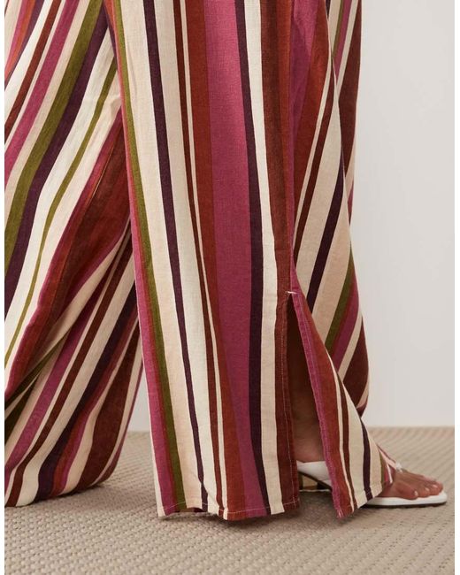 Nobody's Child Multicolor Elstow Drawstring Waist Mid Rise Split Hem Pants