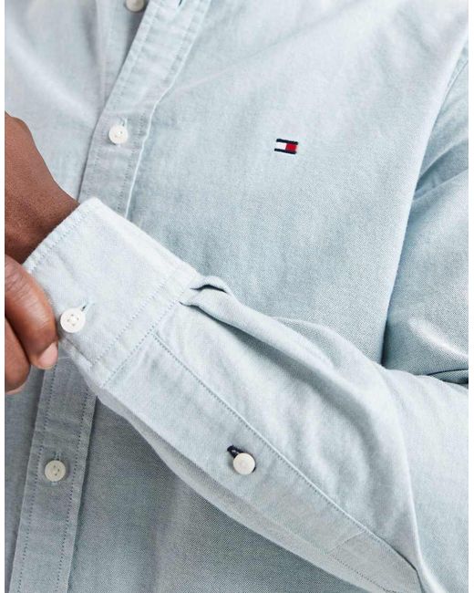 Tommy Hilfiger Blue Regular Fit Oxford Shirt for men