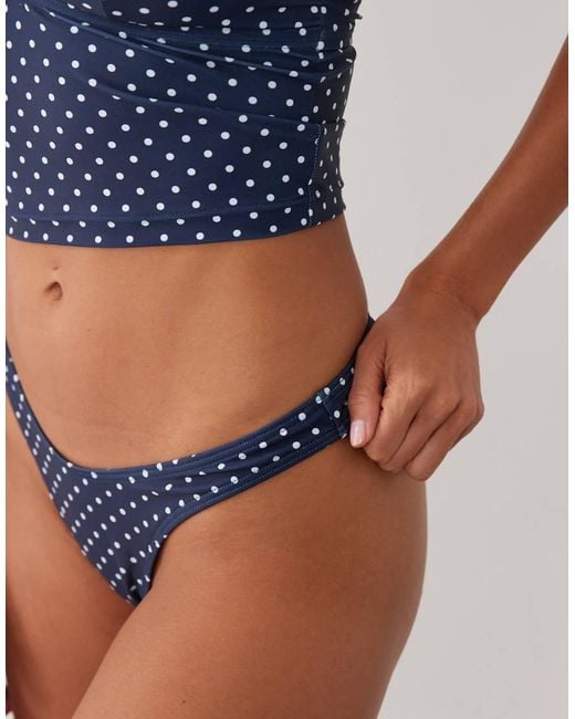 Peek & Beau Blue High Leg Bikini Bottom